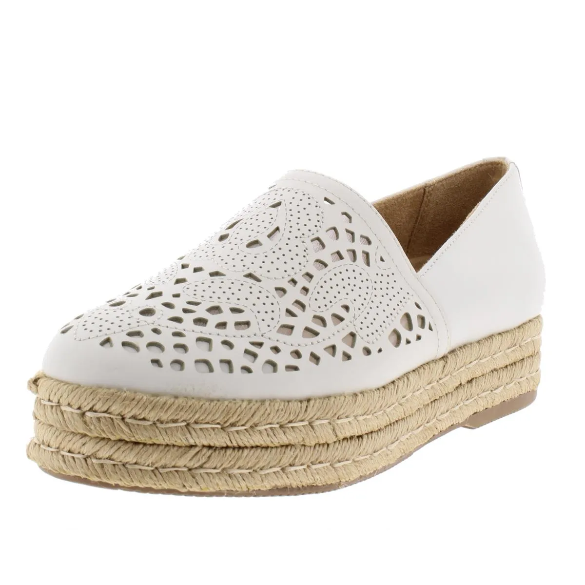 Thea Womens Leather Espadrilles