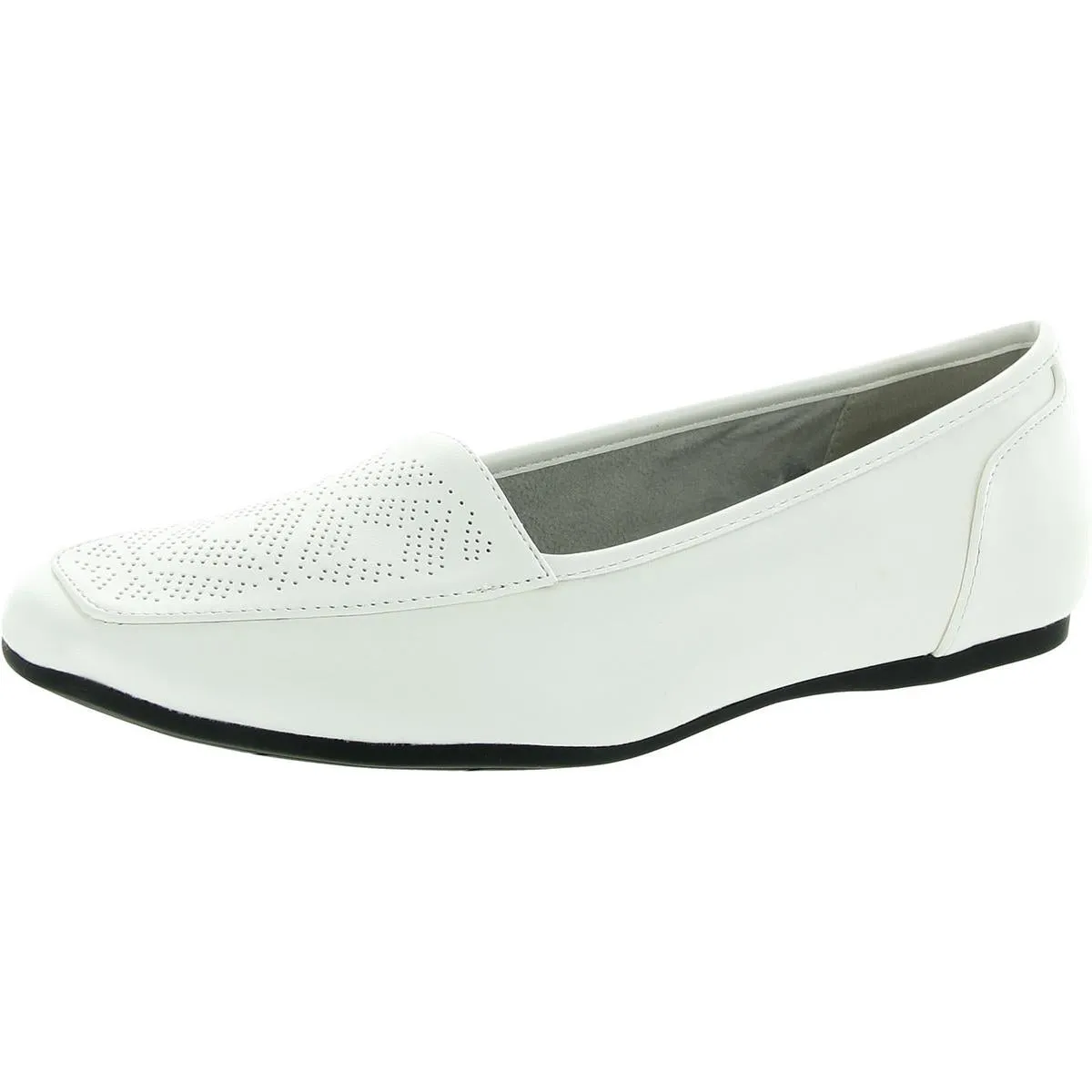 Thrill Perf Womens Comfort Insole Faux Leather Loafers