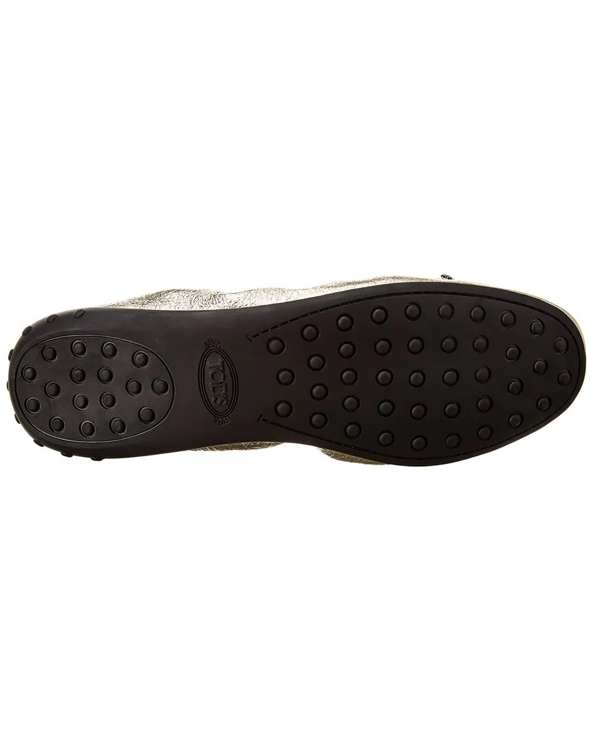 TODs Gommino Metallic Leather Ballerina Flat