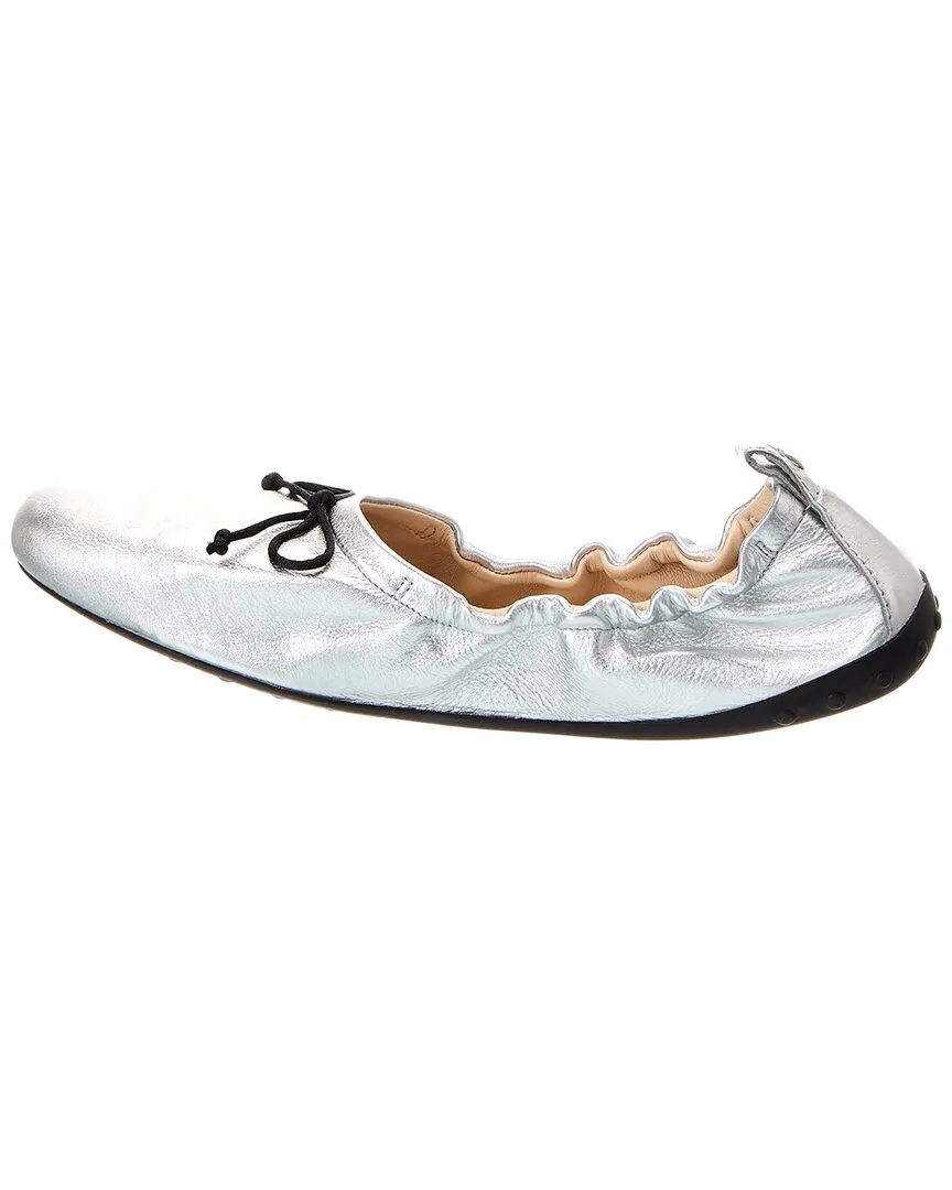 TODs Leather Ballerina Flat