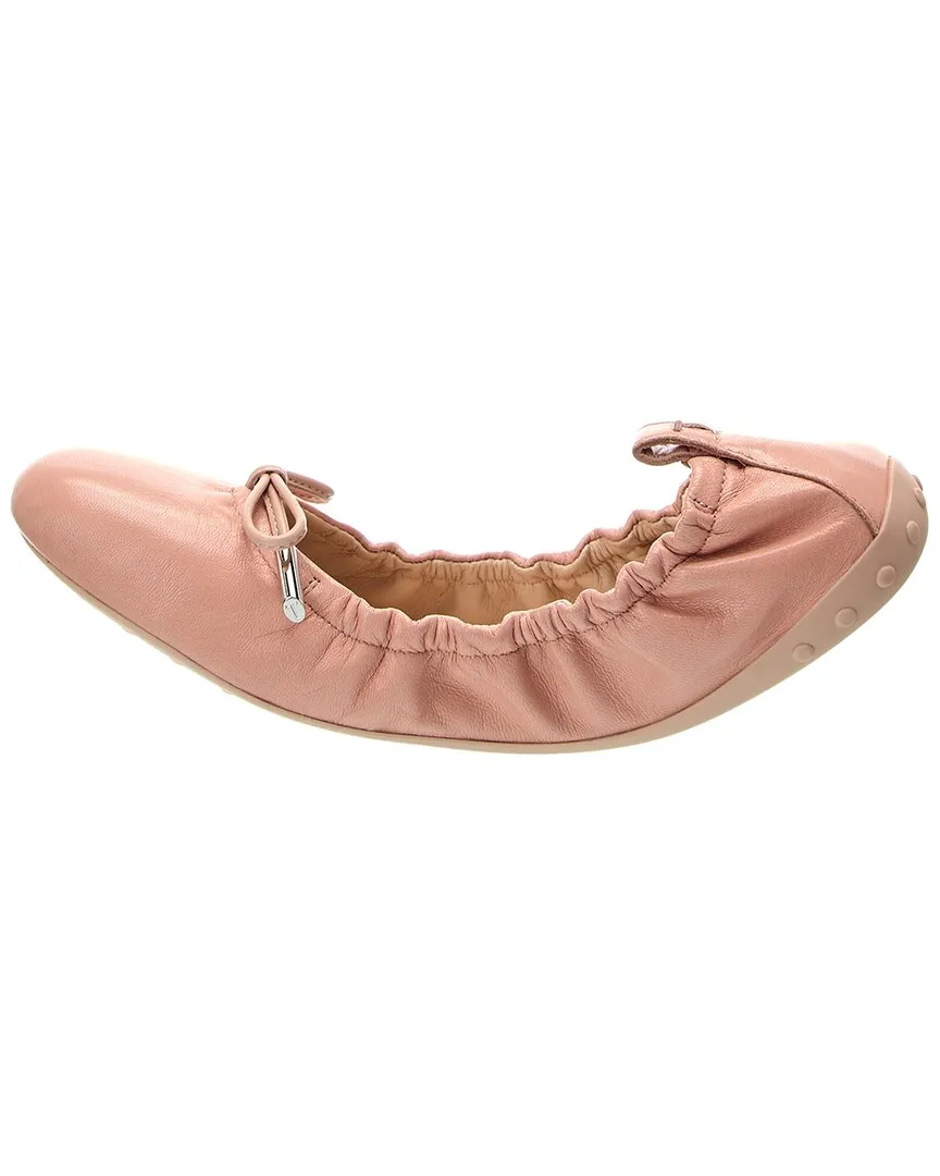 TODs Leather Ballerina Flat