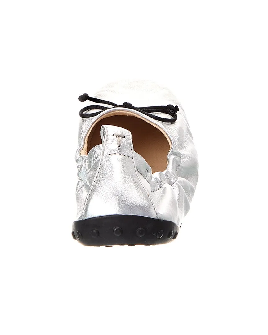 TODs Leather Ballerina Flat