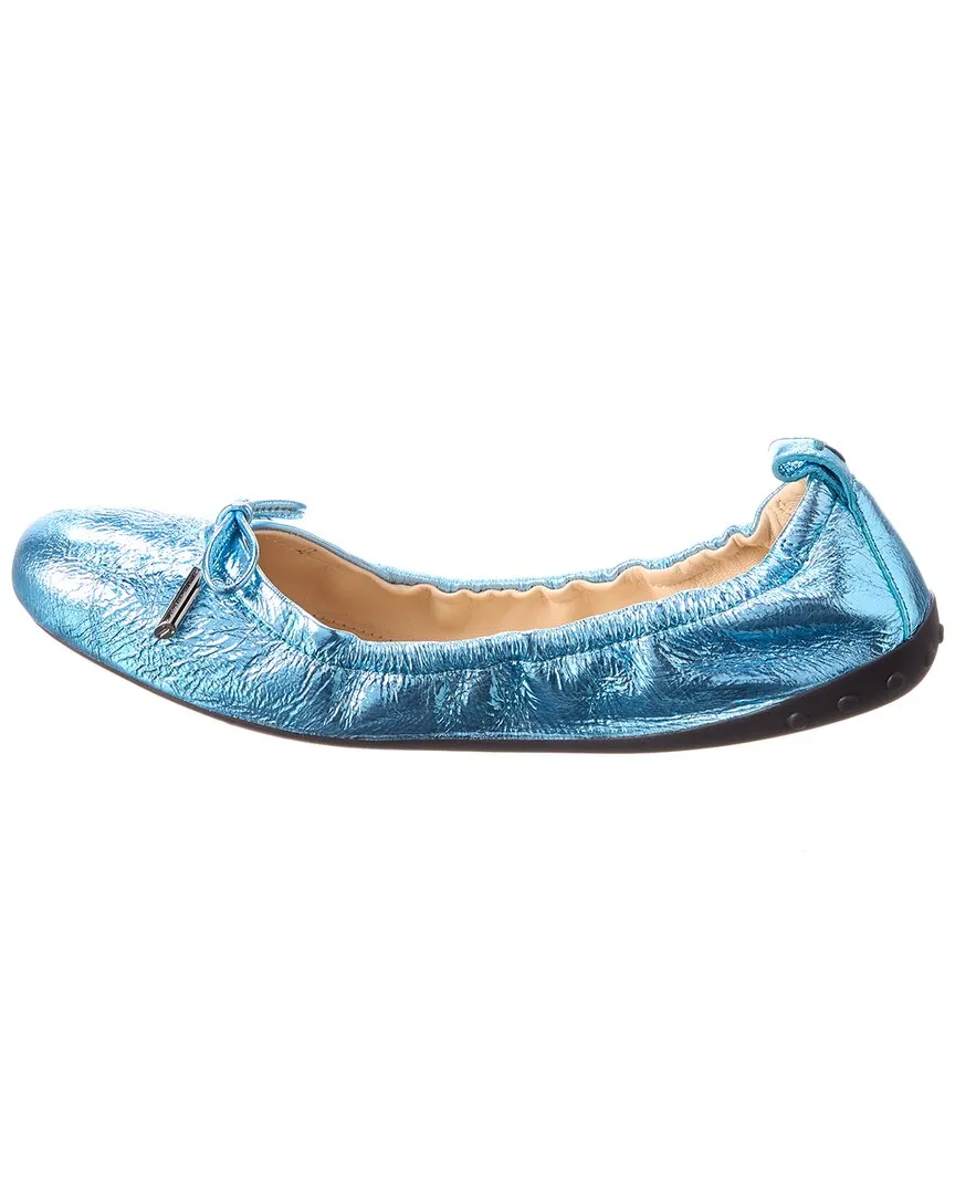 TODs Leather Ballerina Flat
