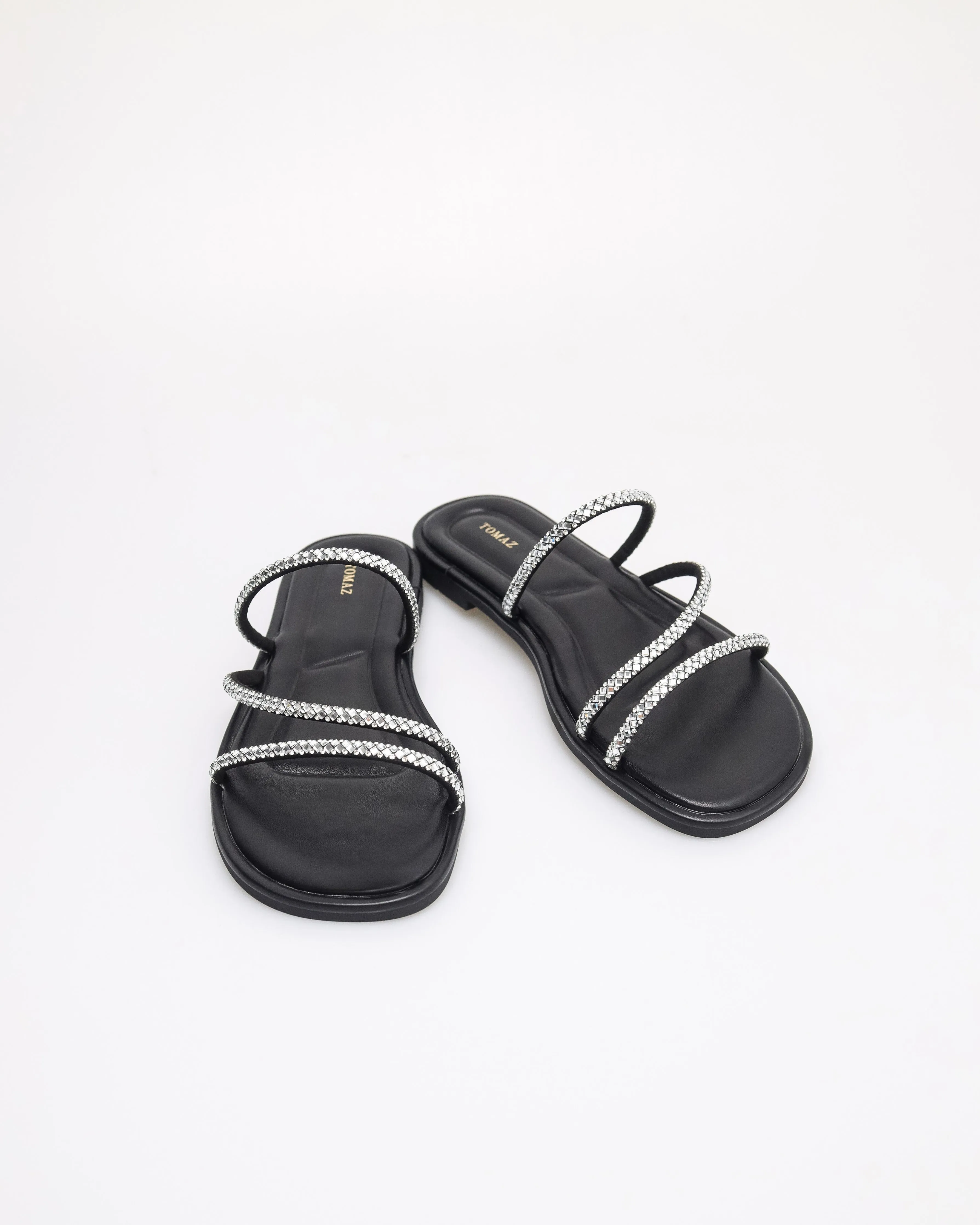 Tomaz NN507 Ladies Strappy Rhinestone Flats