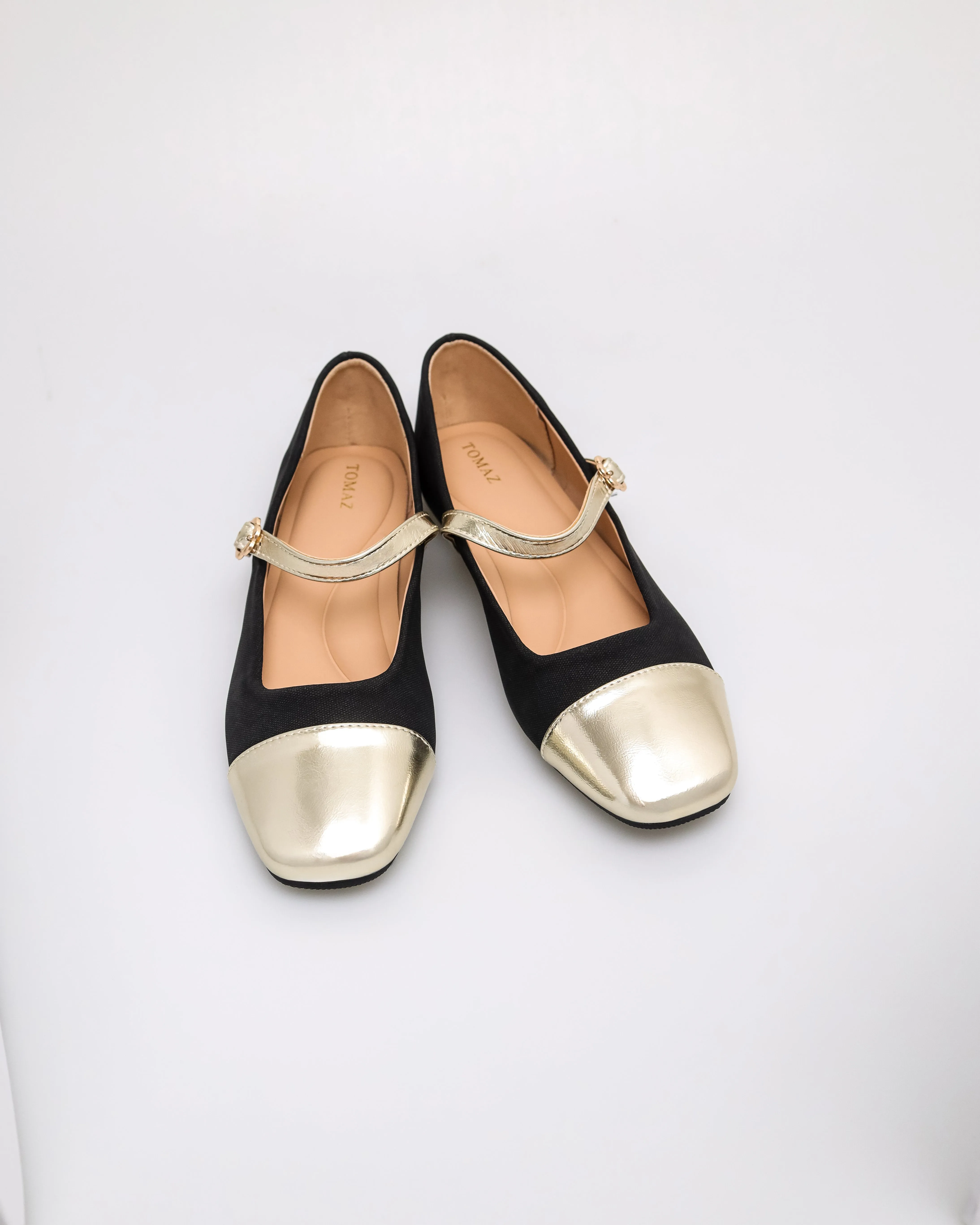 Tomaz YX196 Ladies Flowery Buckle Flats