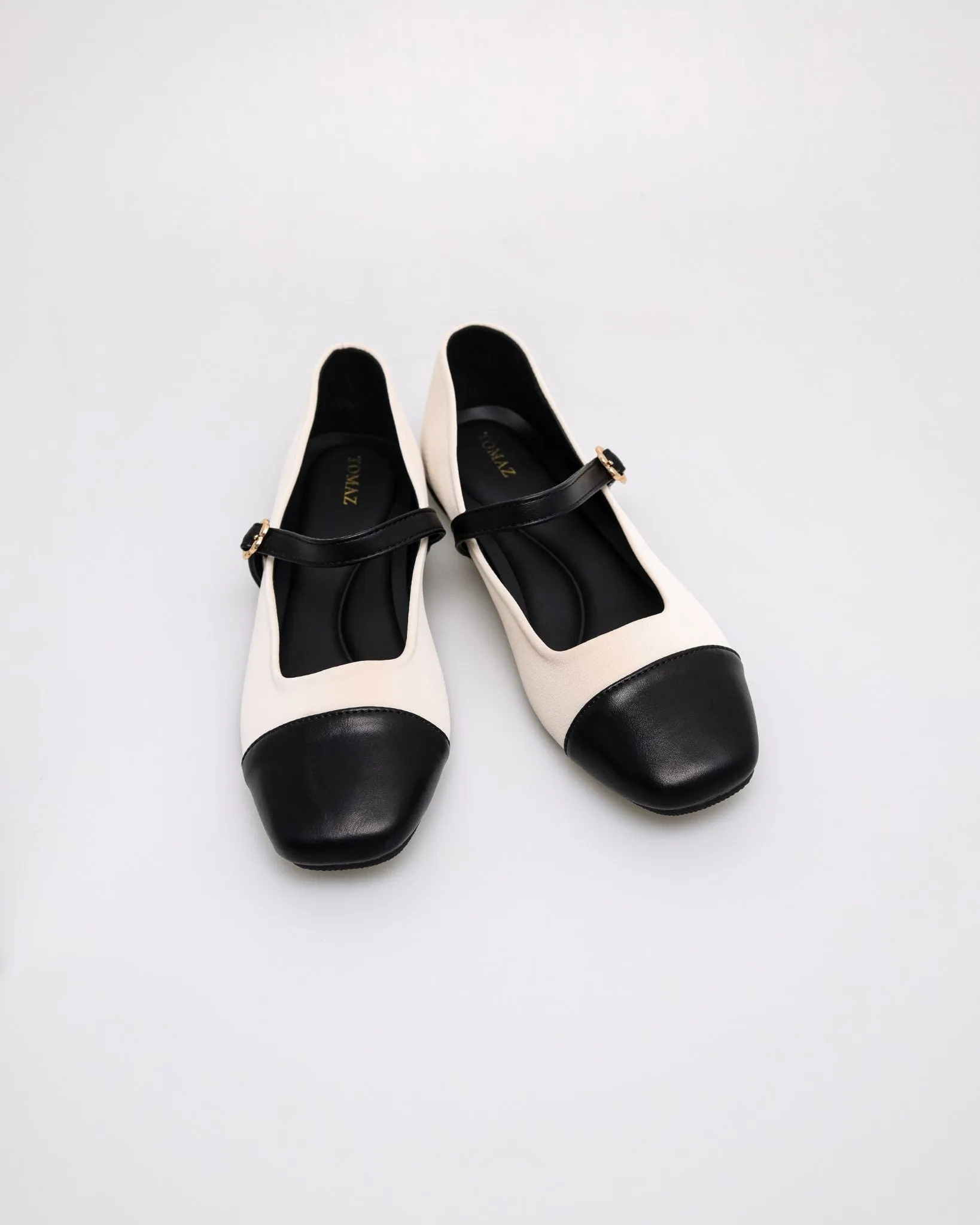 Tomaz YX196 Ladies Flowery Buckle Flats