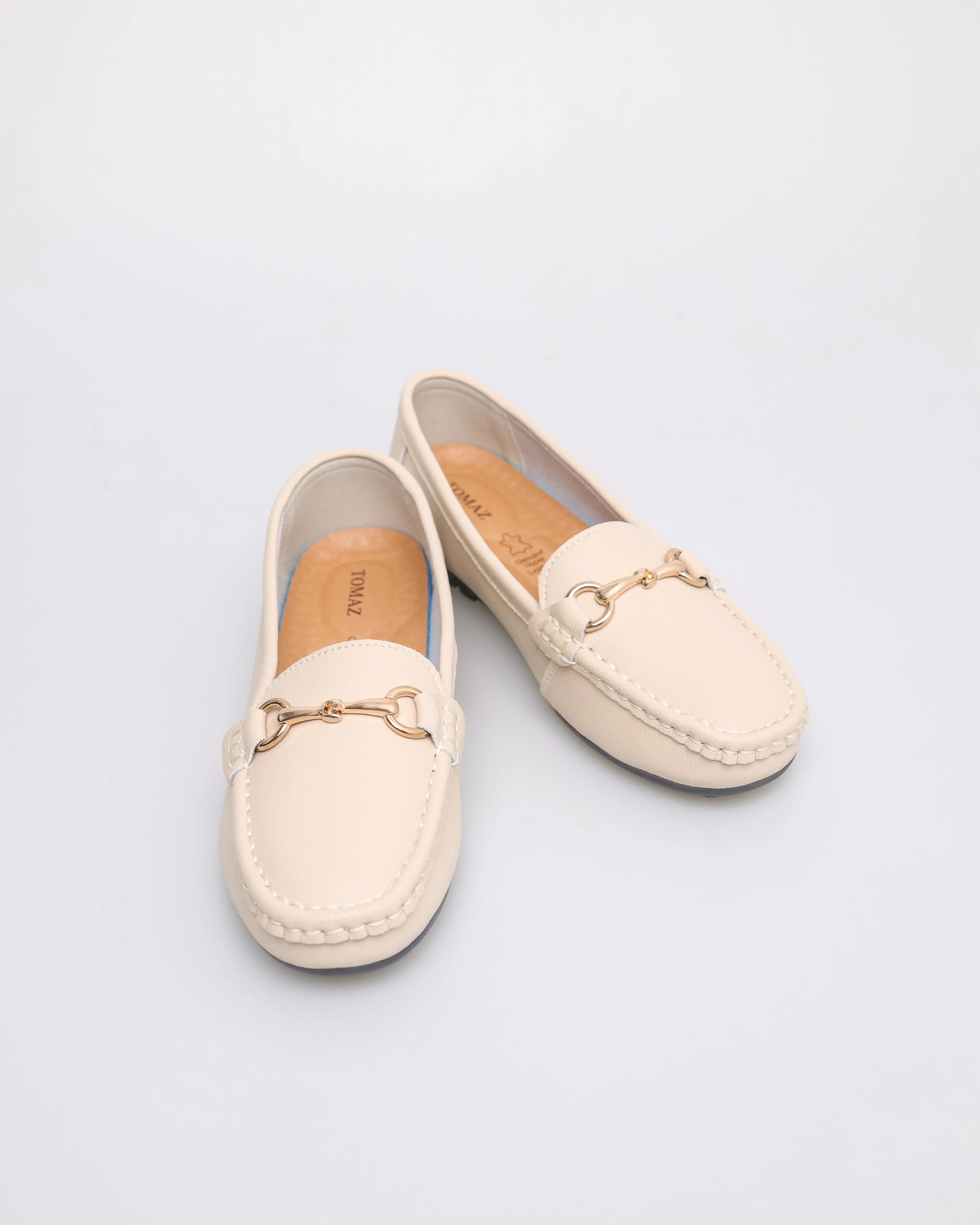 Tomaz YX201 Ladies Metallic Buckle Flats