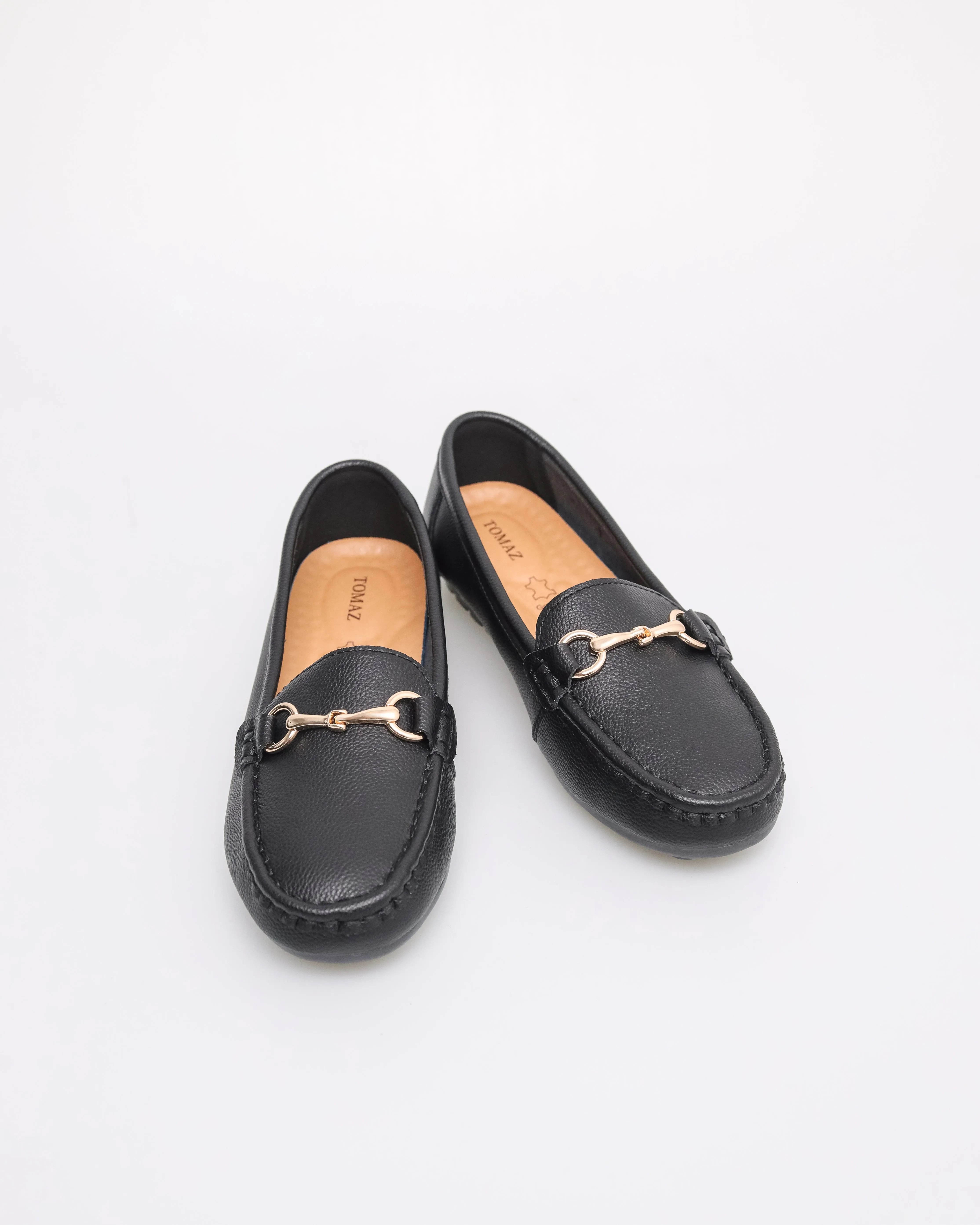 Tomaz YX201 Ladies Metallic Buckle Flats