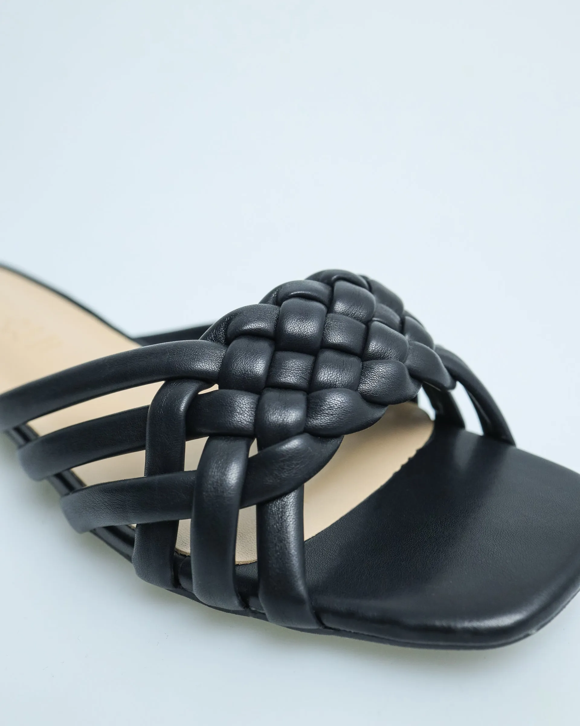 Tomaz YX55 Ladies Braided Strap Sandals (Black)