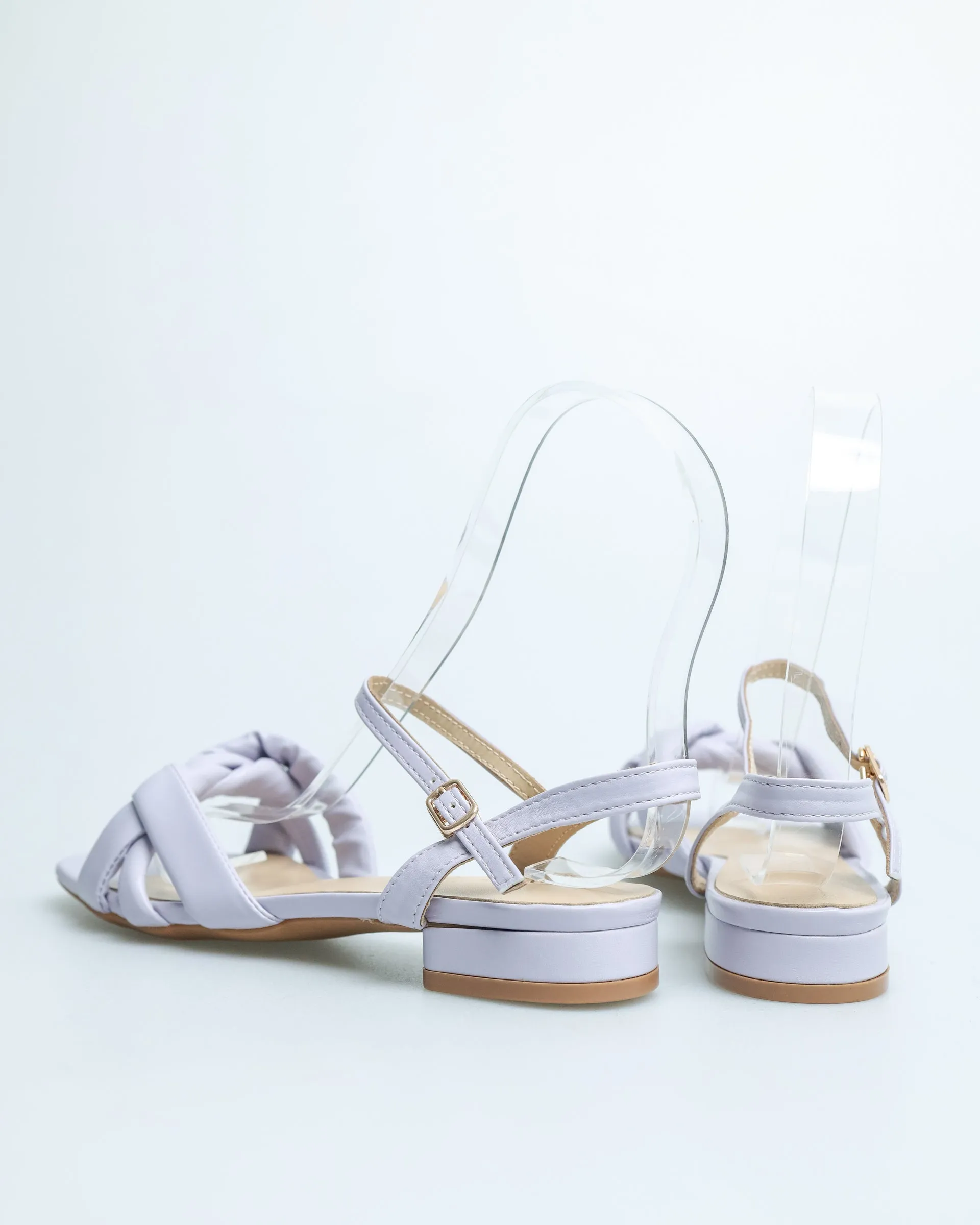 Tomaz YX83 Ladies Twisted Strap Slingback Sandals (Purple)