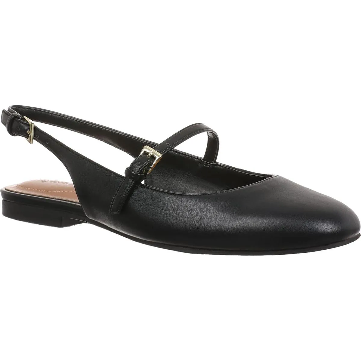 Torraa Womens Faux Leather Cushioned Footbed Slingbacks