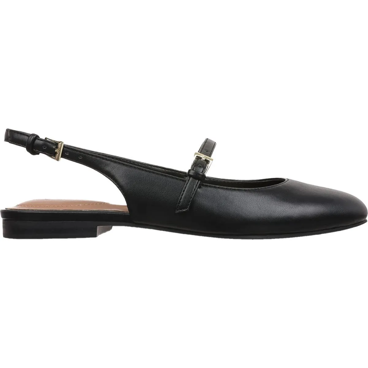 Torraa Womens Faux Leather Cushioned Footbed Slingbacks
