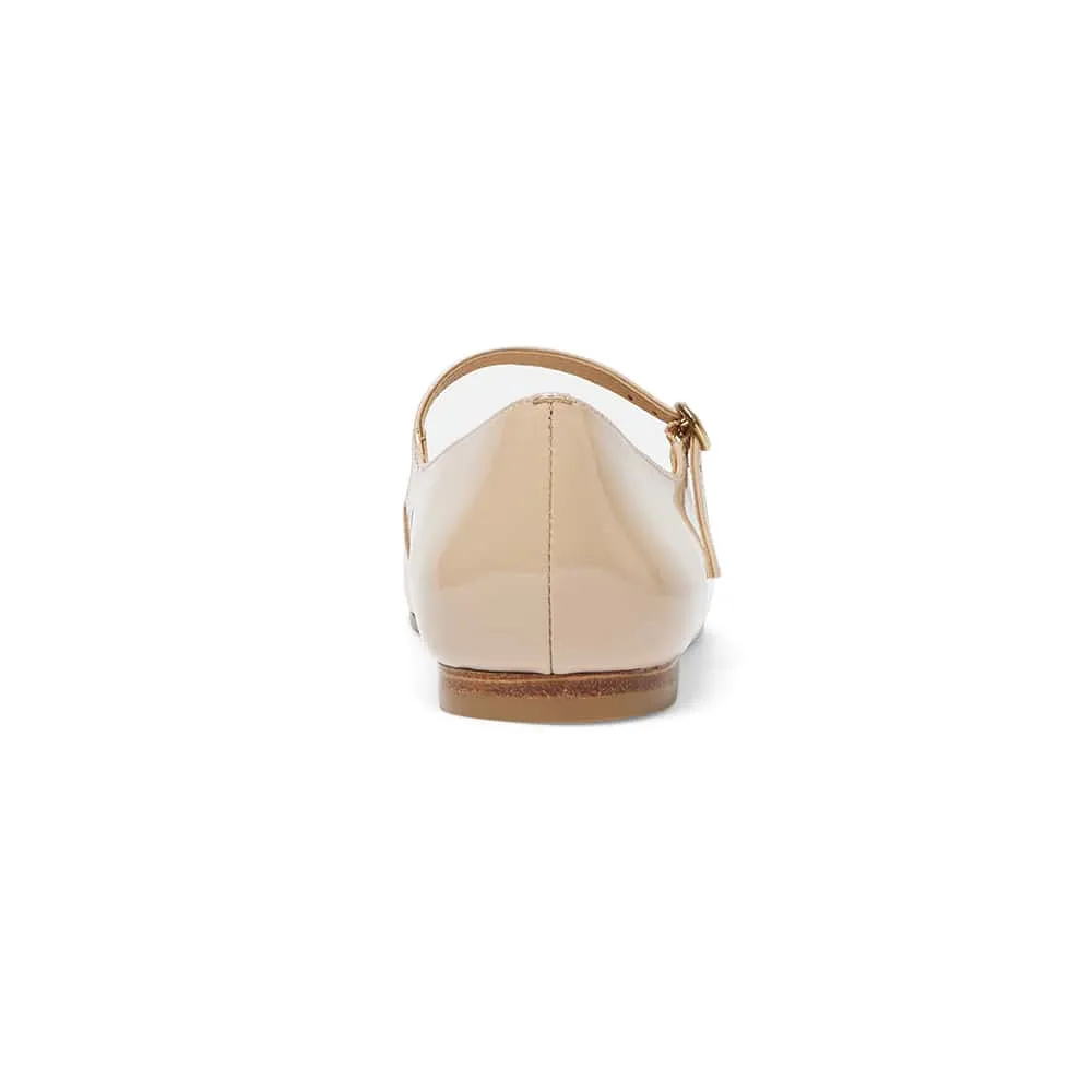Tottie Flat in Nude Patent