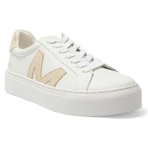 Trio Sneaker in White And Linen Leather