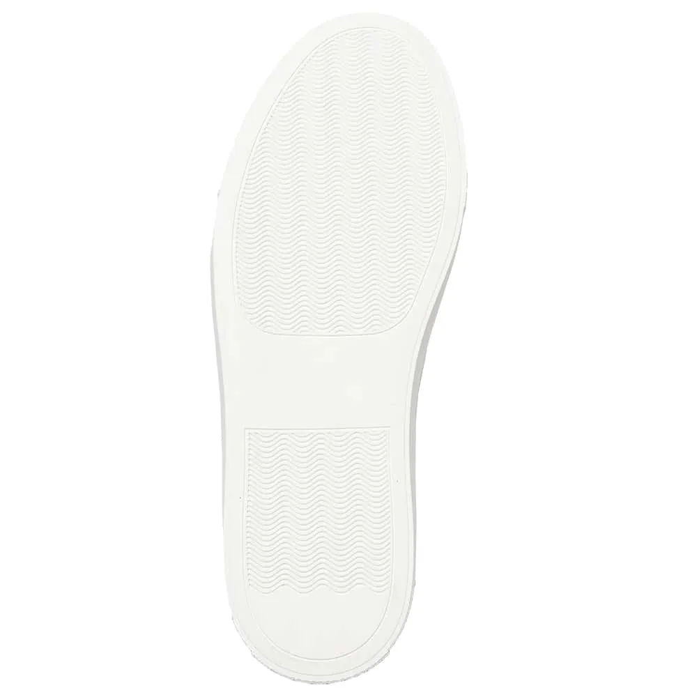 Trio Sneaker in White And Linen Leather