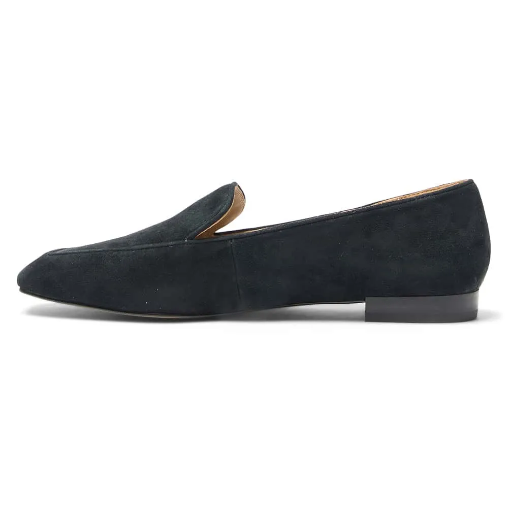 Tuxedo Loafer in Black Suede