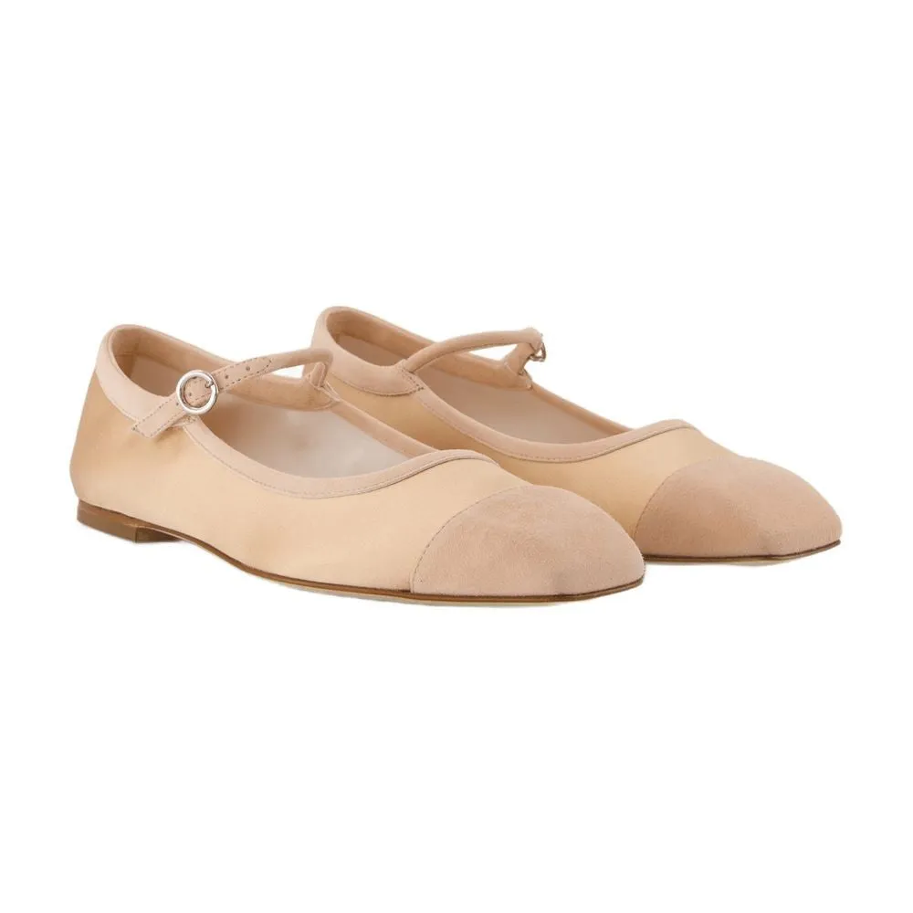 Uma Cap Ballerinas - Satin - Gold
