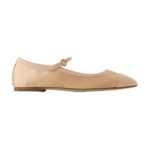 Uma Cap Ballerinas - Satin - Gold