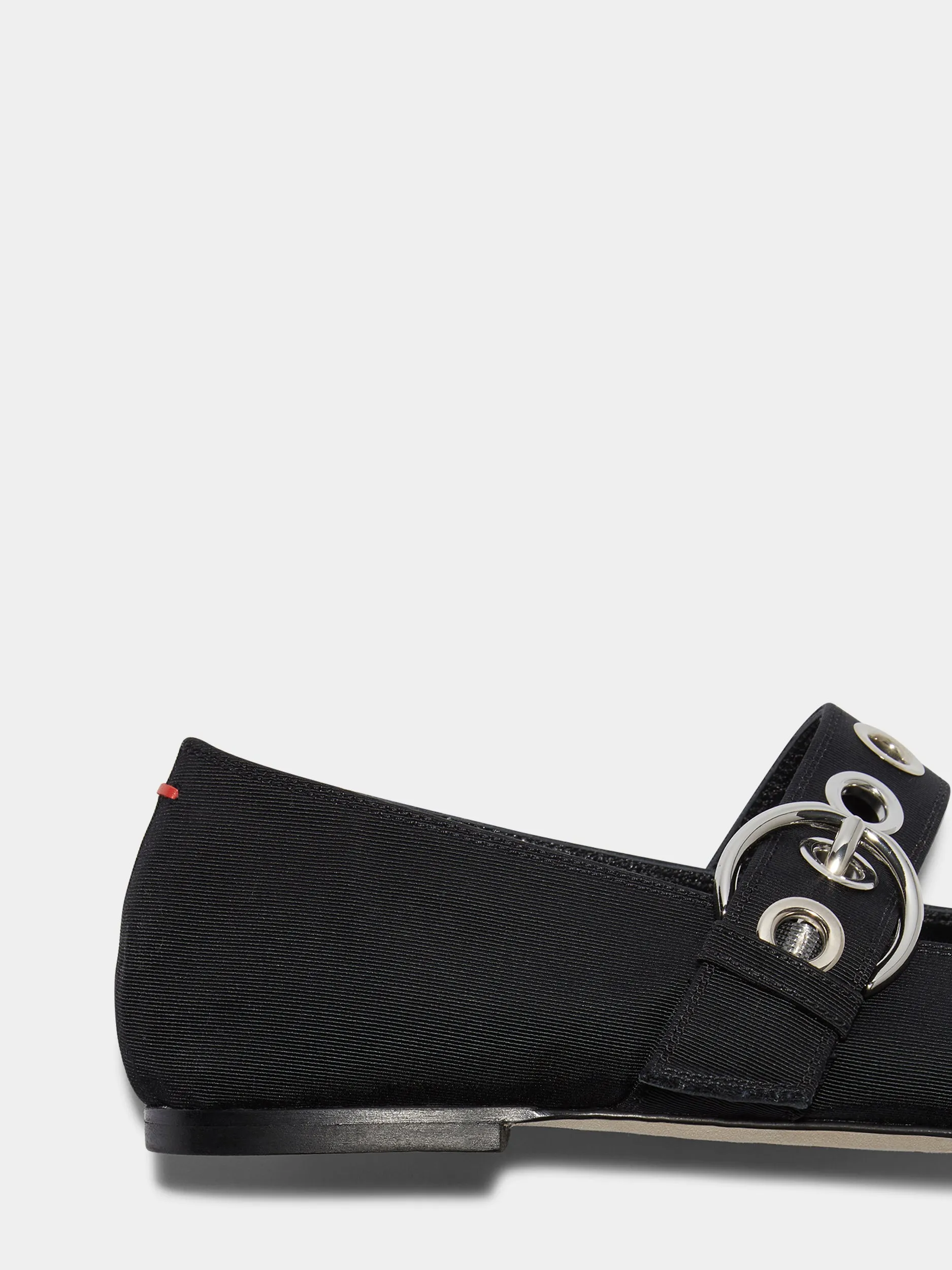 Uma Eyelet Grosgrain Mary-Jane Flats