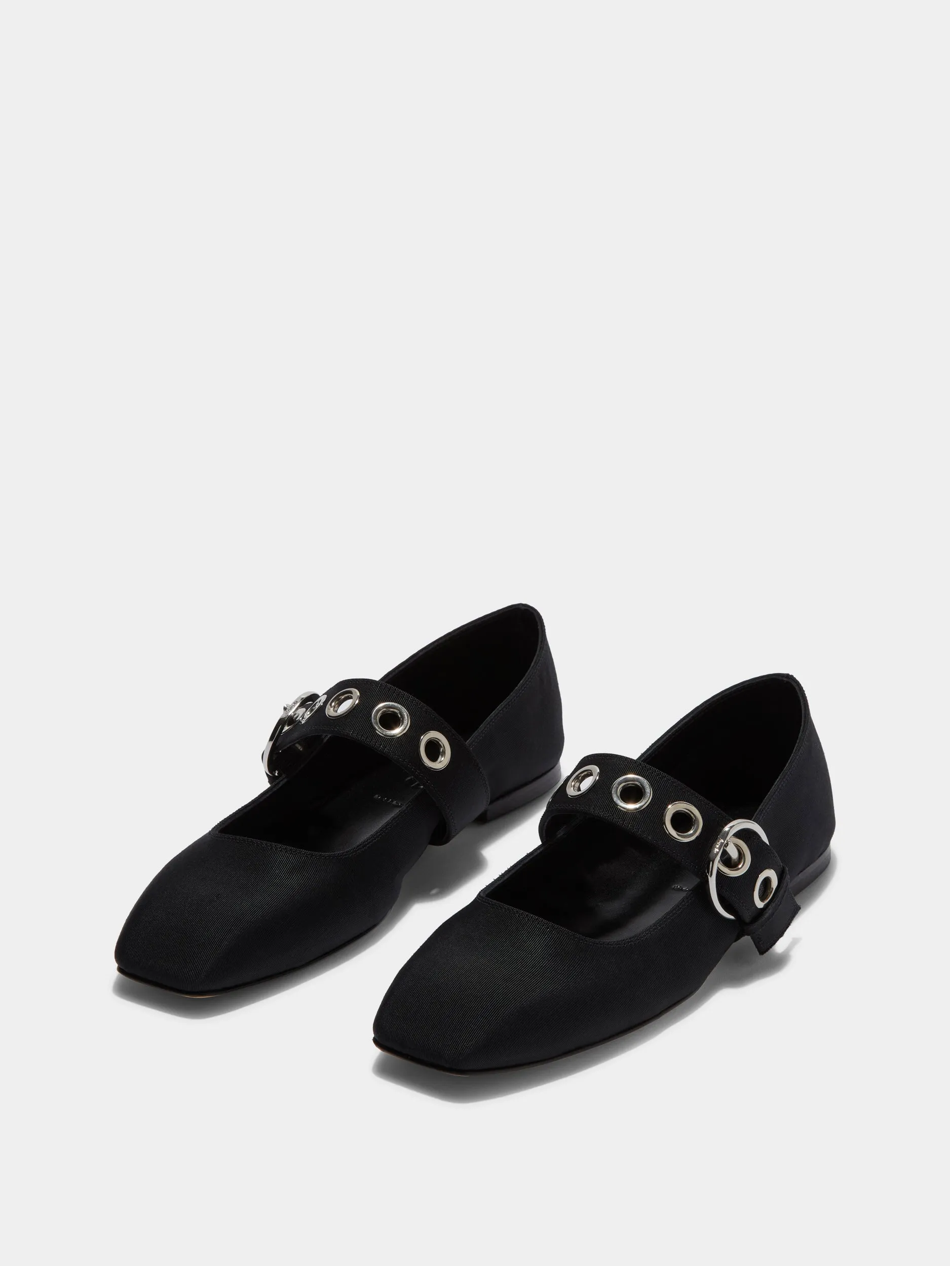 Uma Eyelet Grosgrain Mary-Jane Flats