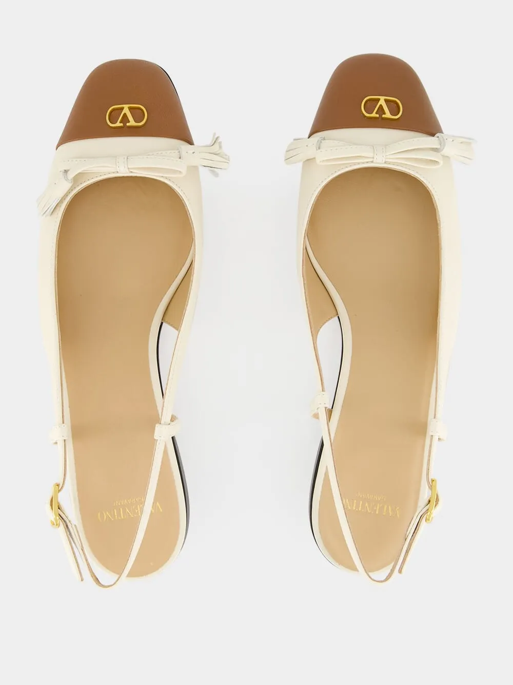 Valet Du Roi Two-Tone Slingback Ballerina