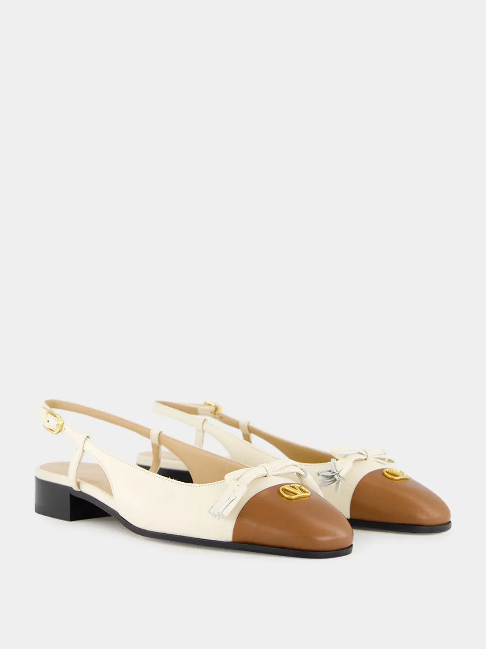 Valet Du Roi Two-Tone Slingback Ballerina
