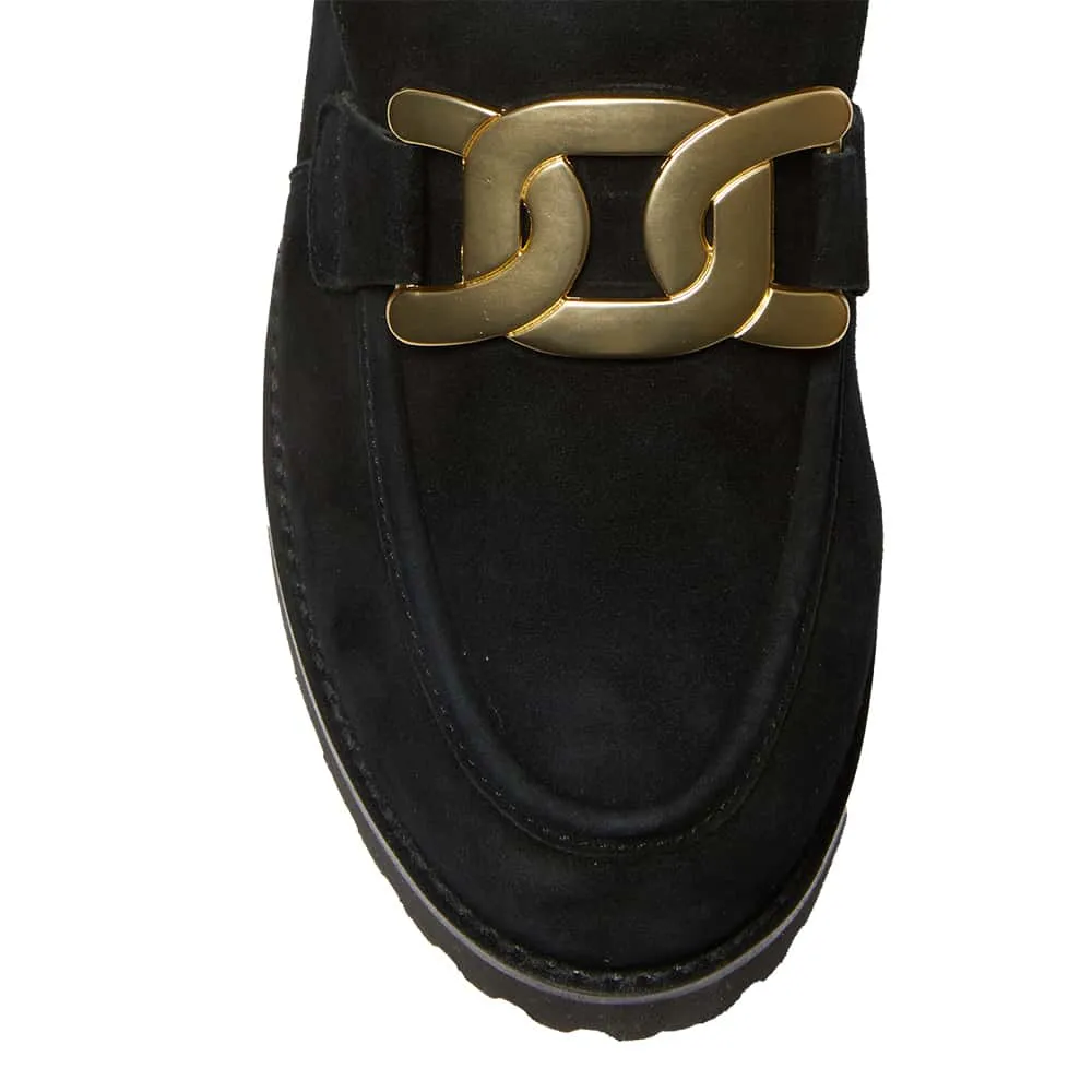 Valley Loafer in Black Suede
