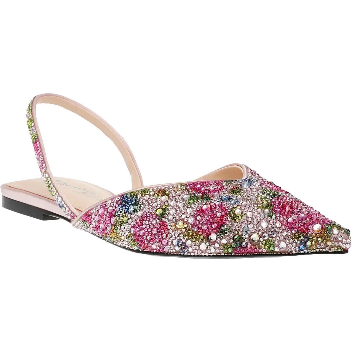 Vance Womens Embellished Pointed Toe Slingbacks