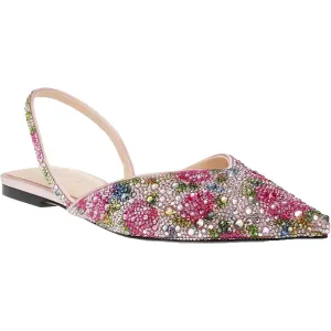 Vance Womens Embellished Pointed Toe Slingbacks
