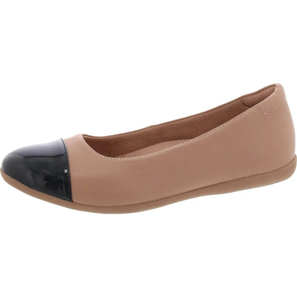 Varali Womens Faux Leather Slip-On Ballet Flats