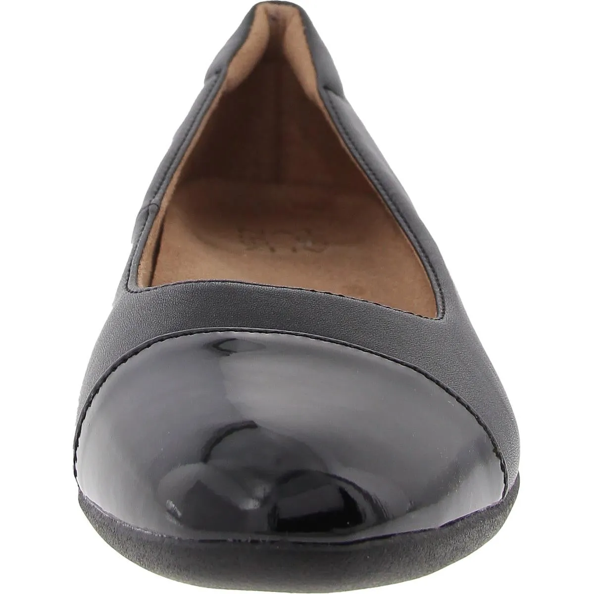 Varali Womens Faux Leather Slip-On Ballet Flats