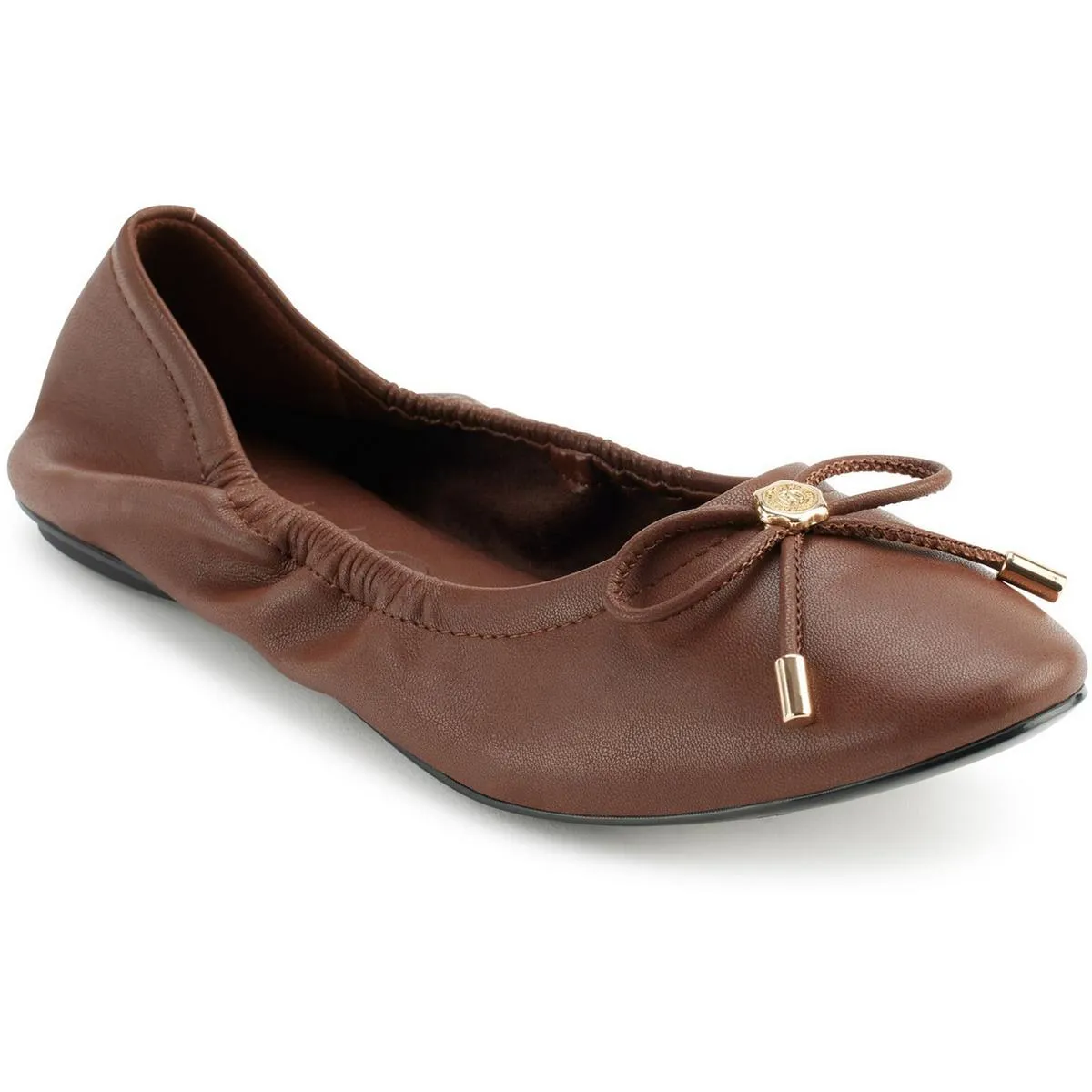 Velma Womens Bow Man Made Flat Shoes