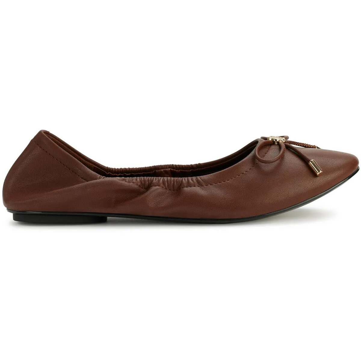 Velma Womens Bow Man Made Flat Shoes