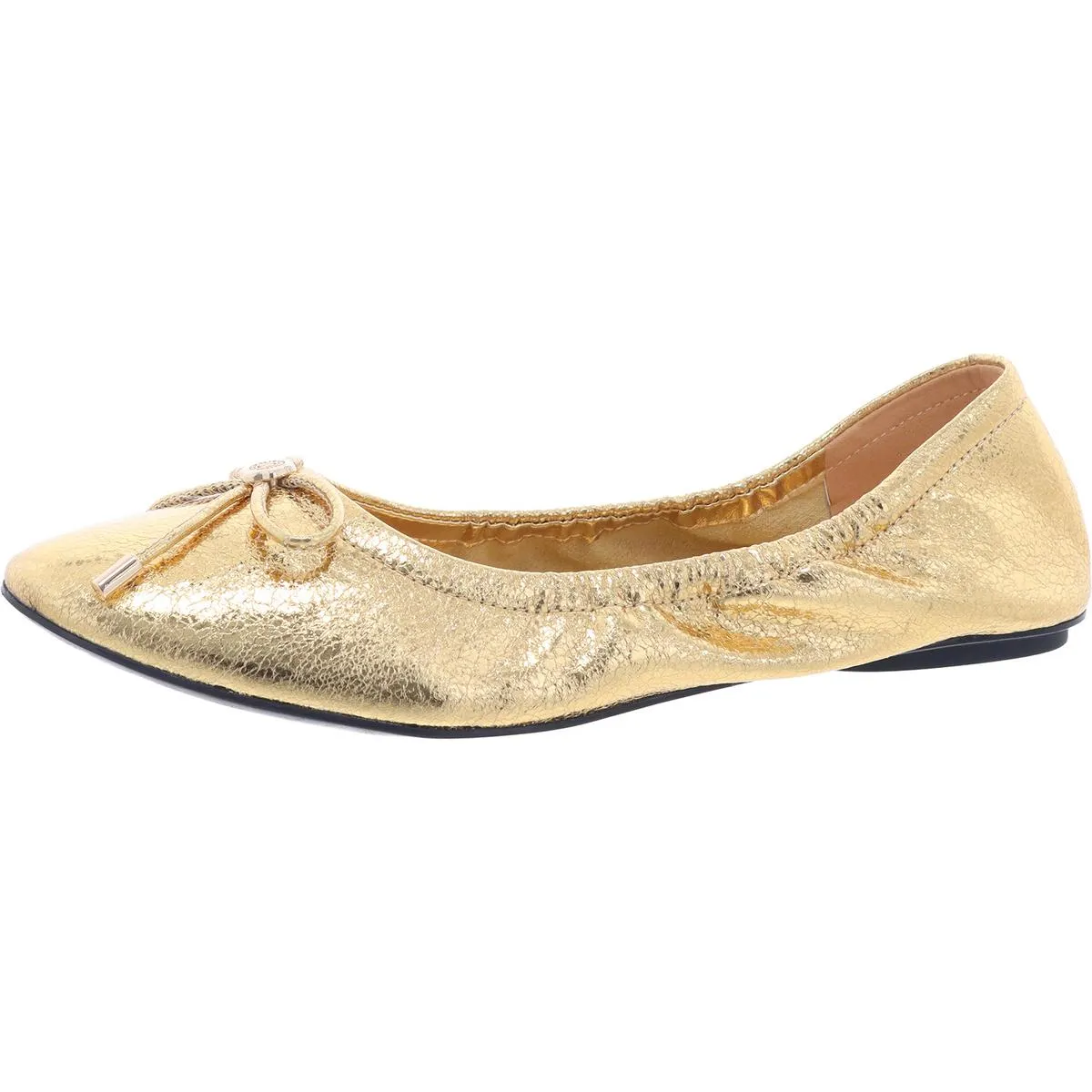 Velma Womens Bow Man Made Flat Shoes