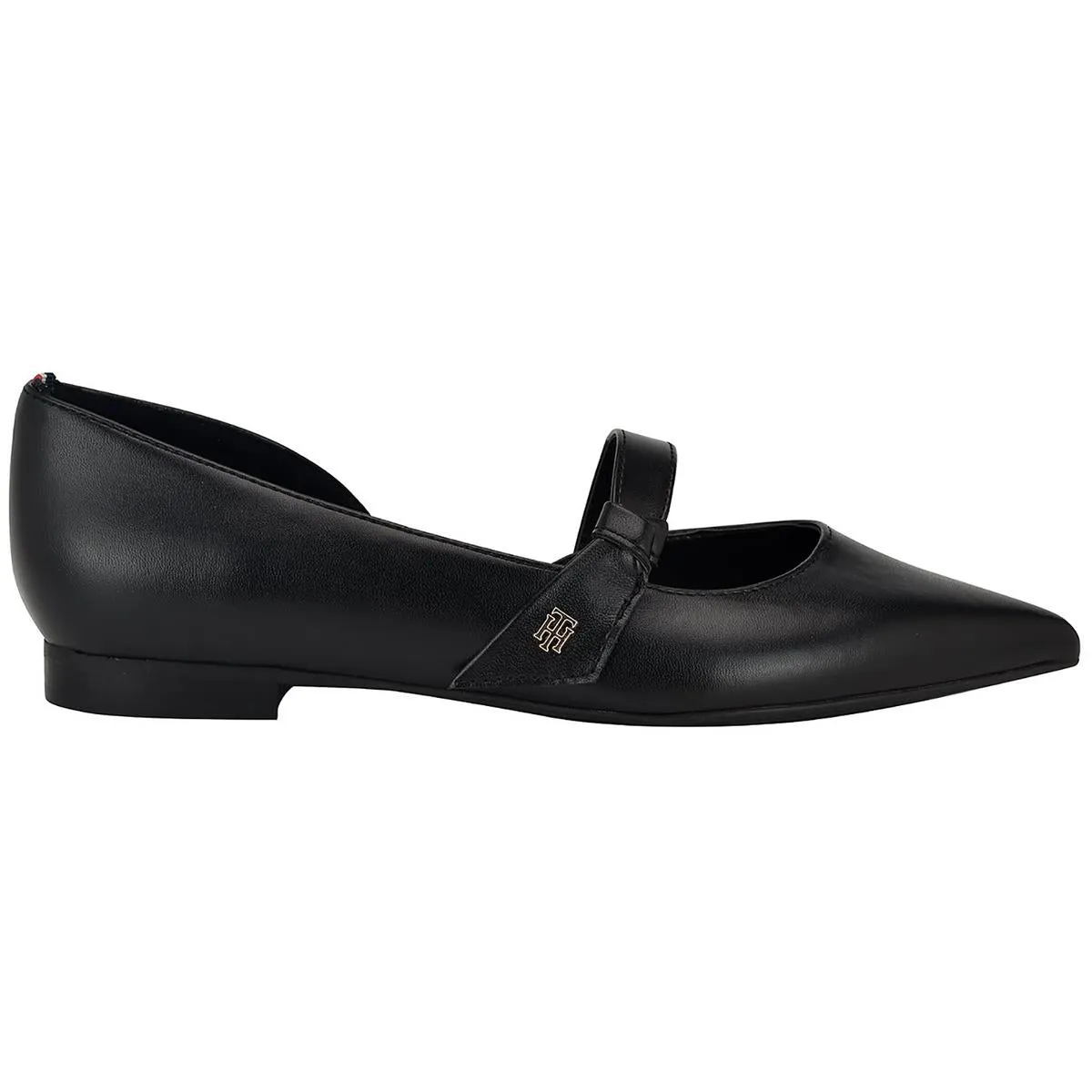Venny Womens Faux Leather Cut Out Ballet Flats