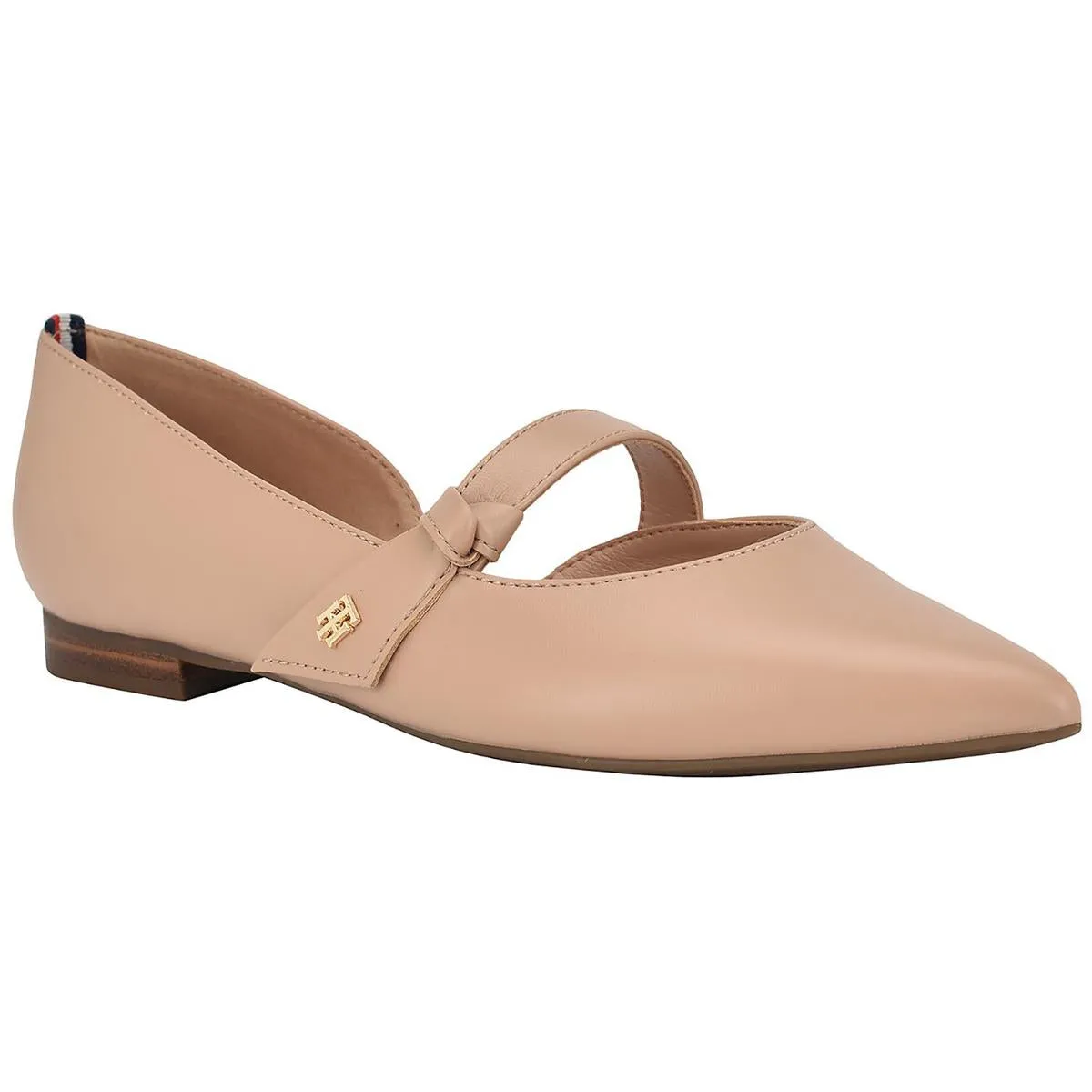Venny Womens Faux Leather Cut Out Ballet Flats