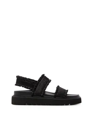 Vissta Sandal Black Satin