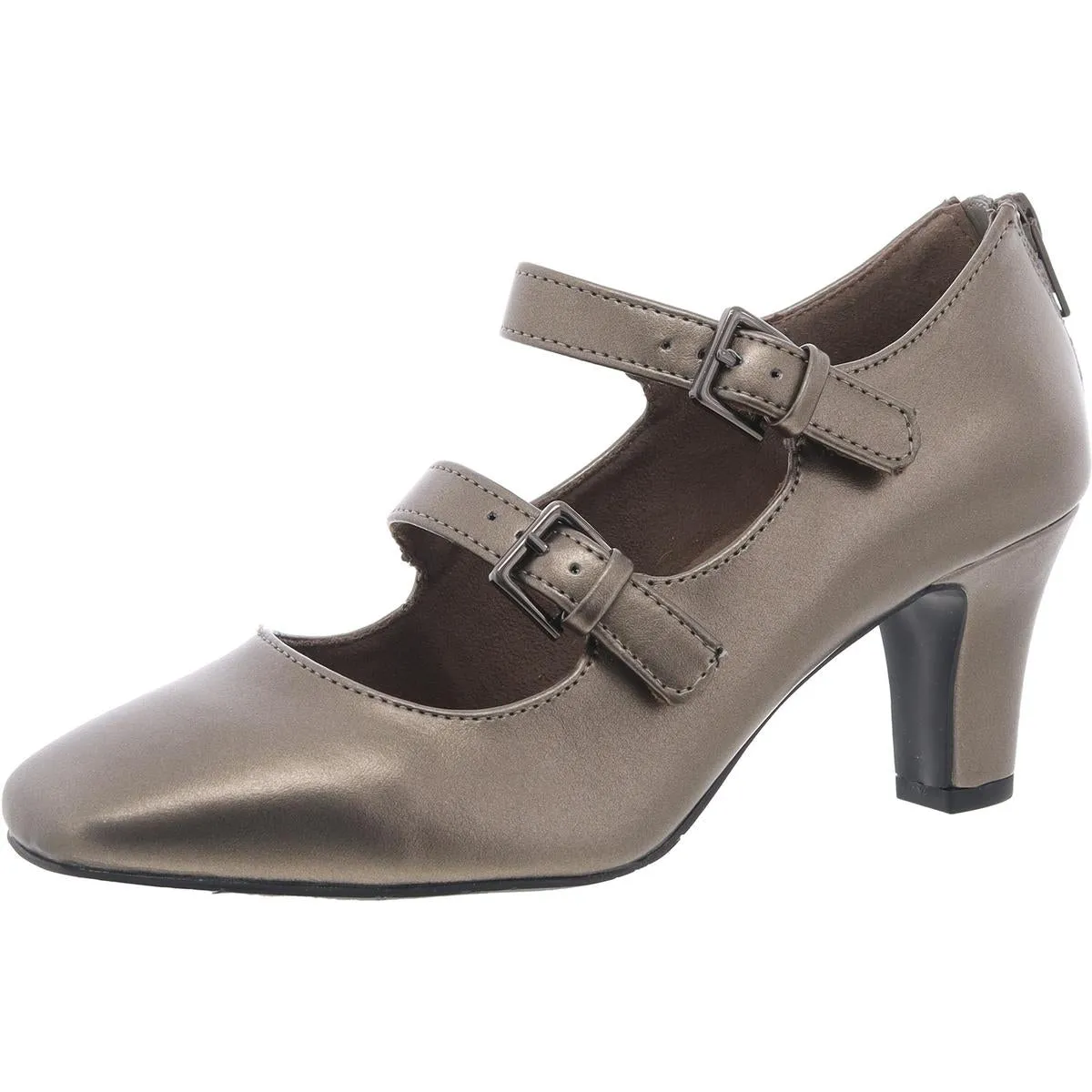 Willis Womens Faux Suede Padded Insole Mary Janes