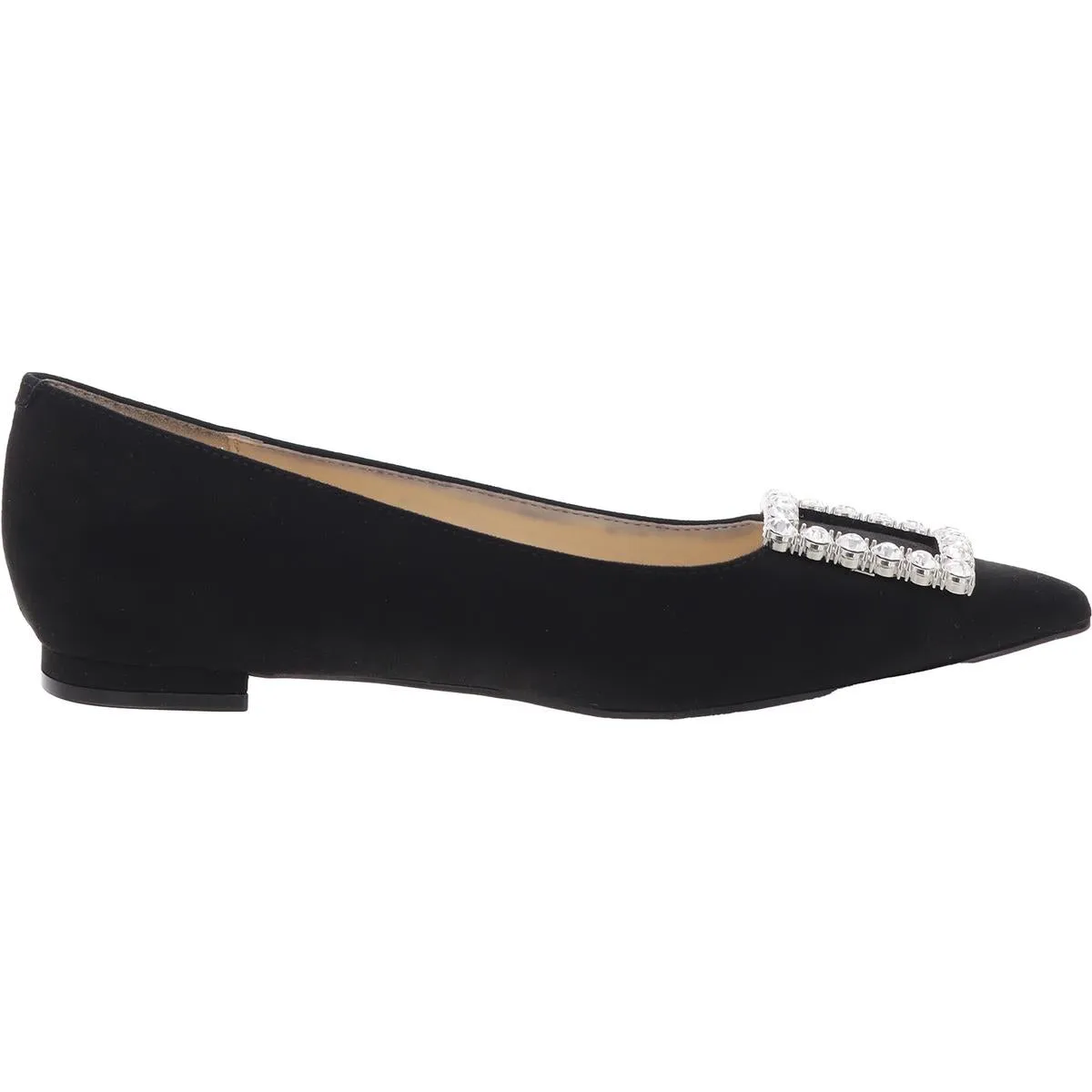 WNJESIKES2 Womens Rhinestone Manmade Ballet Flats