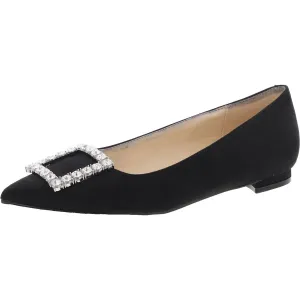 WNJESIKES2 Womens Rhinestone Manmade Ballet Flats