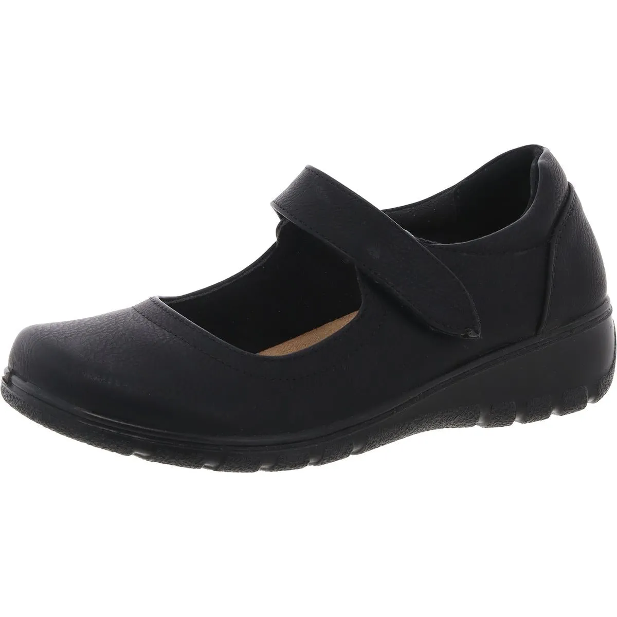 Womens Adjustable Faux Leather Mary Janes