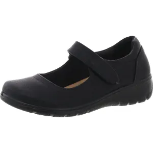 Womens Adjustable Faux Leather Mary Janes