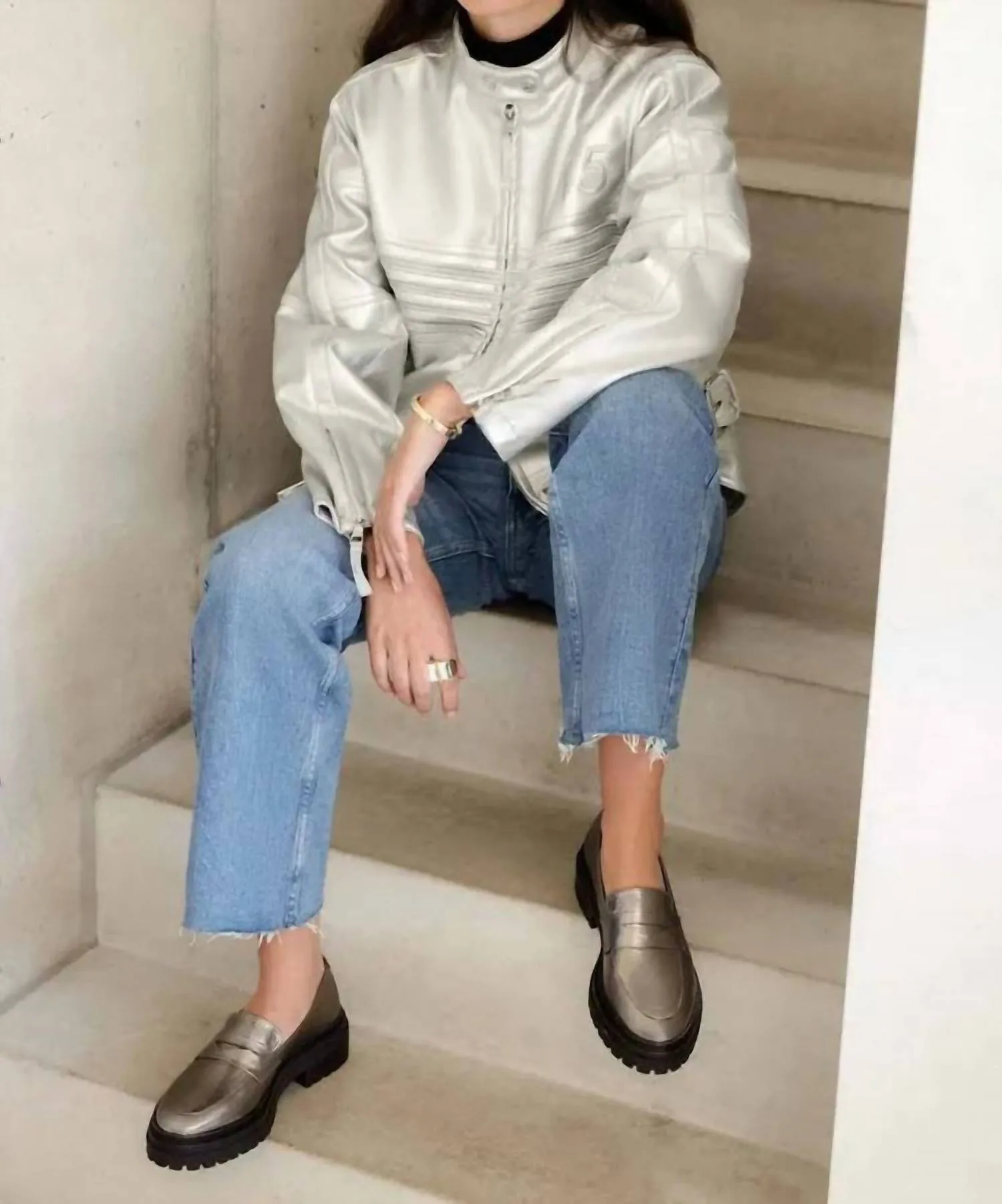 Women's Amalia Loafer In Cosmic Silver