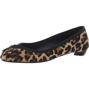 Womens Animal Print Calf Hair Loafers