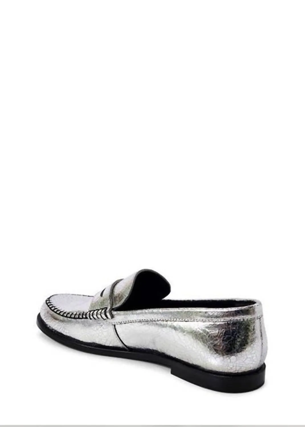Women's Blanket Stitch Loafer In Pewter