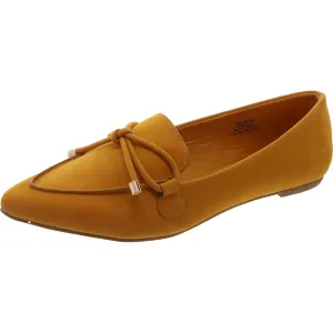 Womens Bow Manmade Loafers