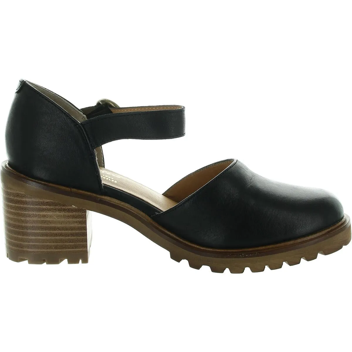 Womens Buckle Leather Mary Janes