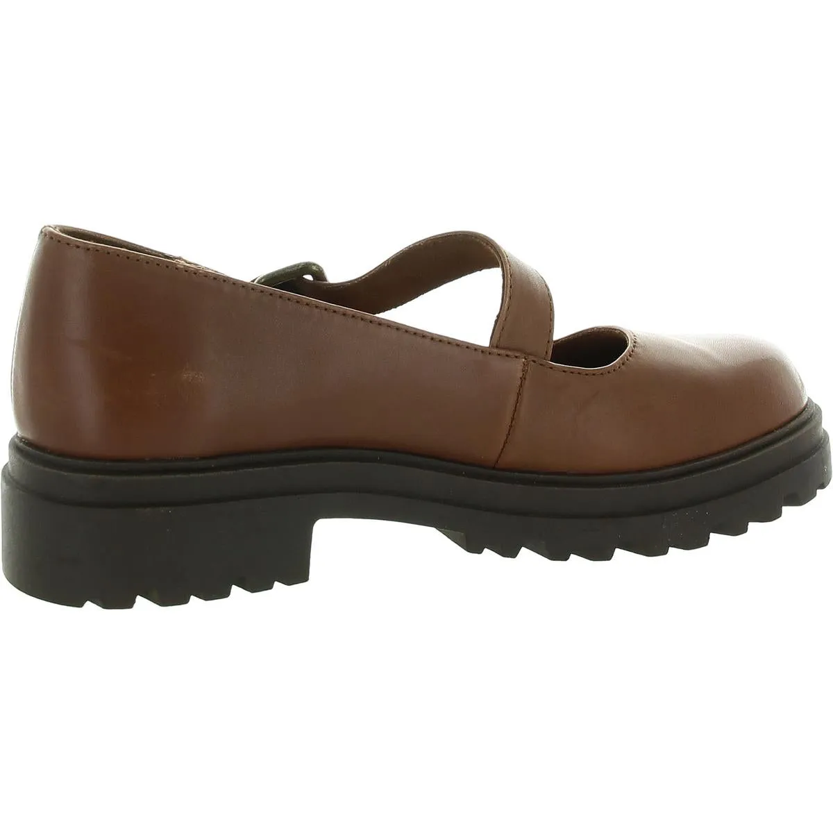 Womens Buckle Leather Mary Janes