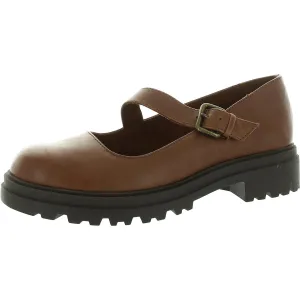 Womens Buckle Leather Mary Janes