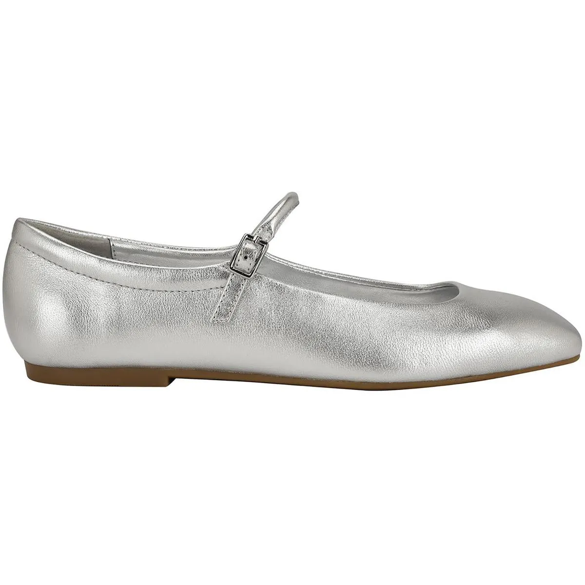 Womens Buckle Man Made Ballet Flats
